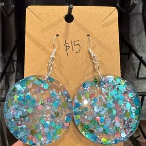 Colorful Glitter Resin Earrings